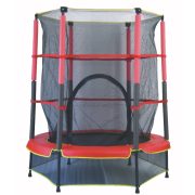 Capetan® Kiddy Jump 140cm trambulin védőhálóval és alsó biztonsági védőszoknyával, baby beltéri trambulin