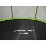 Capetan® Selector Lime 487 cm 160Kg terhelhetőséggel - hosszú védőháló tartóoszlopokkal, extra megerősített váz rögzítő T elemmel kialakított, kiemelkedően magas védőhálóval - kültéri prémium trambulin vastag szivaccsal , 89 cm magas ugrálófelülette